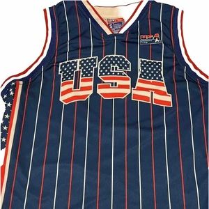 USA Drinking Team Stars and Stripes Basketball Jersey Tank Top Size Small Adult